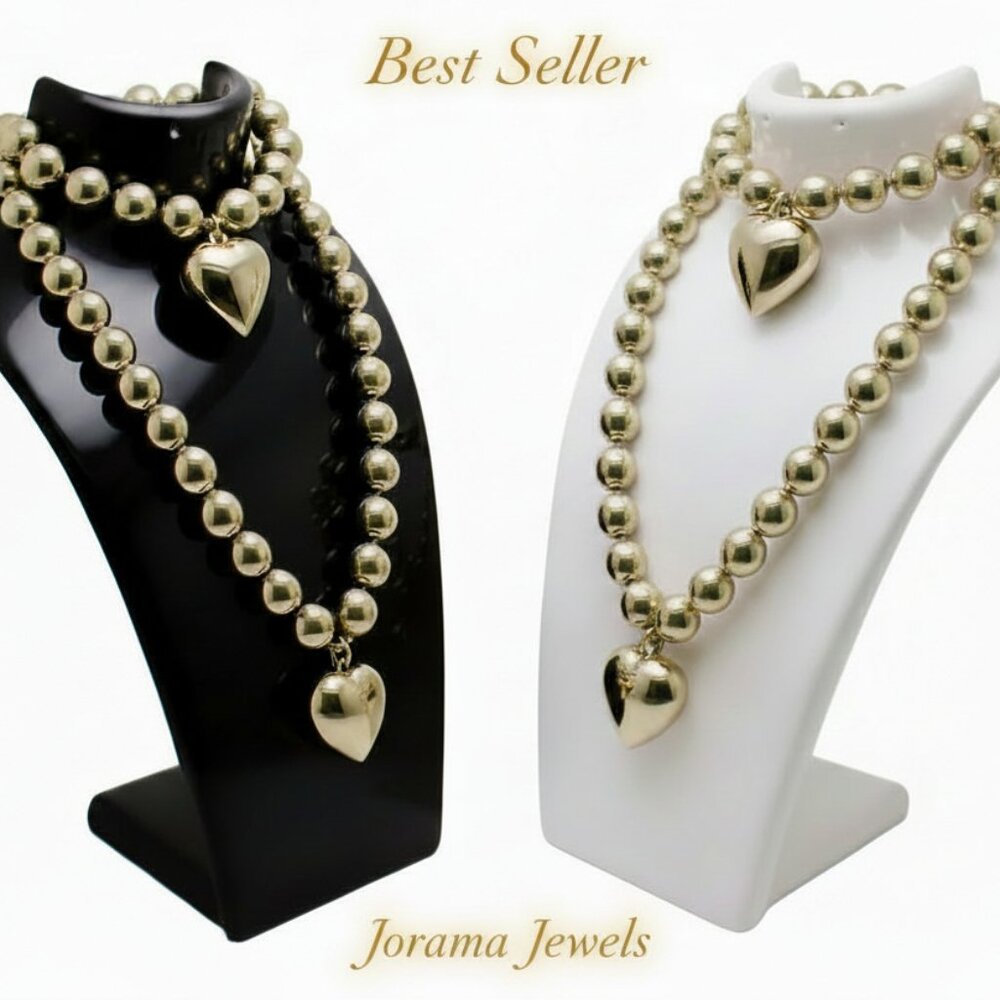 Heart Shape Pearl Bead Choker with Bracelet for Women | Patterson Jewelry